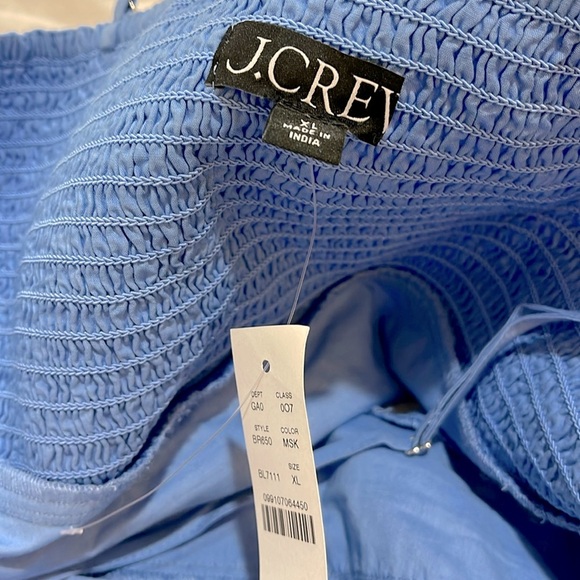 J.Crew NWT eyelet cross back smock waist top size XL - Picture 6 of 8